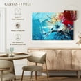thumbnail image 5 of Elephant Stock Red And Blue Abstract Wall Art - Horizontal Canvas Wall Art - Living Room Wall Decor - Abstract Canvas - Blue And Teal Decor - 45" x 30", 5 of 8