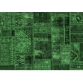 thumbnail image 1 of Ahgly Company Indoor Rectangle Oriental Emerald Green Modern Area Rugs, 2' x 4', 1 of 4