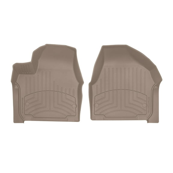 WeatherTech FloorLiner HP Custom Fit Floor Mats compatible with Chrysler Pacifica, Voyager, Pacifica Hybrid - 1st Row (Driver & Passenger), Tan