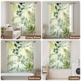 thumbnail image 6 of Green Blue Leaves Sheer Curtains 54 Inches Long, Summer Botanical Farmhouse Watercolor Leaf Light Filering Curtains, Breathable Simi Curtain Privacy Drapes for Kitchen Bathroom Small Window Treatment, 6 of 9