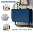 thumbnail image 6 of 37” Buffet Sideboard Cabinet with Adjustable Shelf, Modern Coffee Bar Cabinet with 4 Pinewood Legs & 3 Retro Metal Handles for Kitchen, Livingroom, Entryway, Navy Blue, 6 of 9