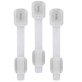 thumbnail image 1 of OULII 3Pcs White ABS Cabinet Latch Lock for Child Proofing in Kitchen, 1 of 7
