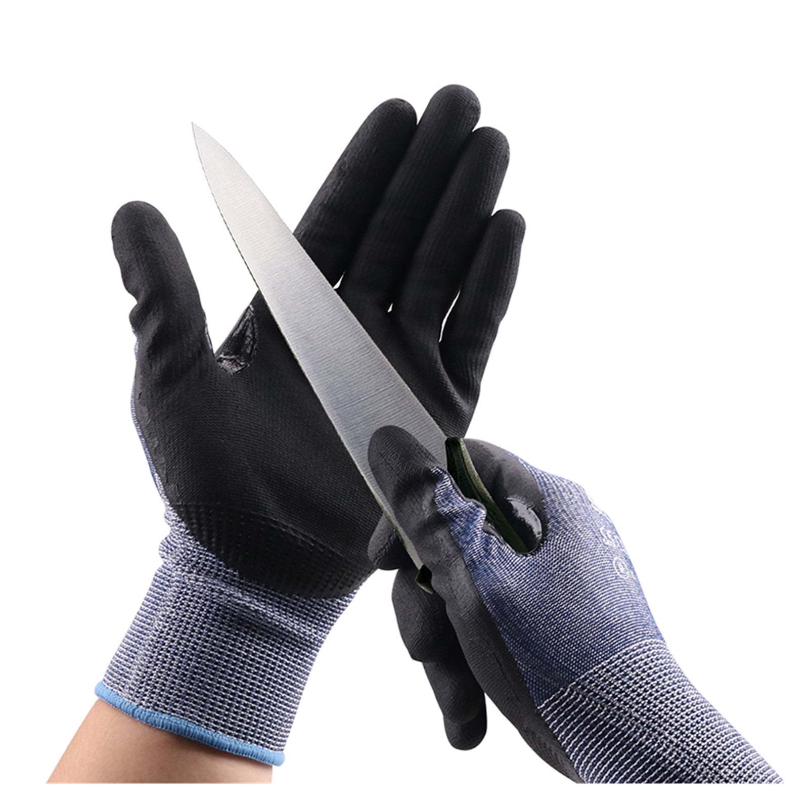 Cut Resistant Gloves Security Protection Work Gloves Anti-cut Level 5 GMG Blue Automotive Mechanic Strong Working Nitrile Gloves