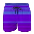 thumbnail image 4 of cllios Shorts for Men 2024 Trendy Novelty Gradient Print Short Big and Tall Summer Thin Fast-Drying Beach Trousers Casual Elastic Waist Drawstring Bolleyball Short Pants with Pockets Purple L, 4 of 5