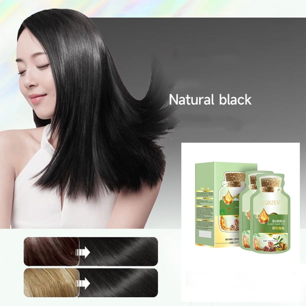 Puntoco Tinte para el cabello con plantas naturales, caja de 10 bolsas de tinte para el cabello, cada una con 200 ml