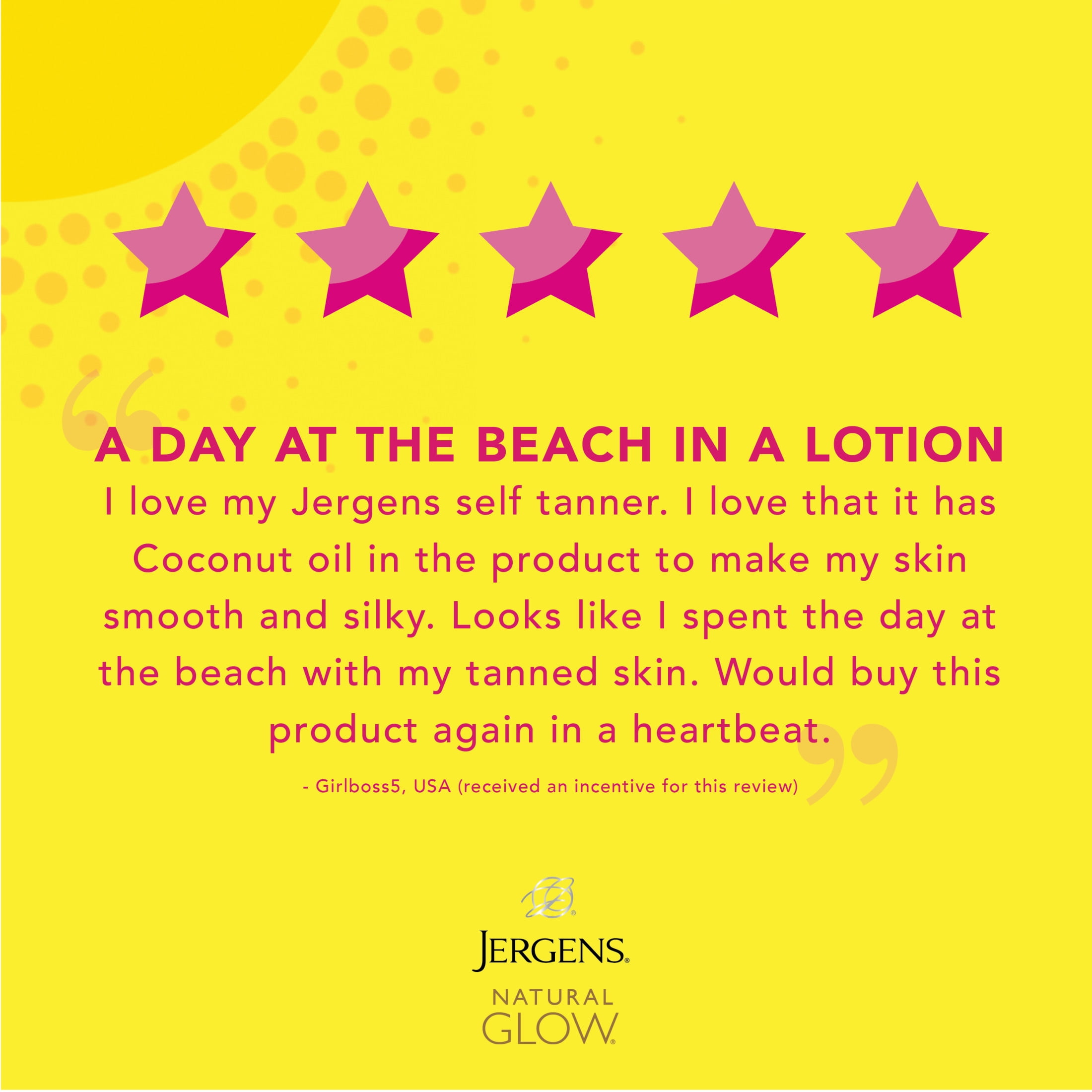 Jergens Natural Glow Daily Moisturizer Sunless Self Tanner Body Lotion, Fair To Medium, 2 Oz