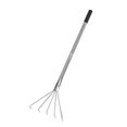 thumbnail image 1 of JIEMUCES Handheld Weeding Rake Stainless Steel Hand Rake with 5 Teeth Heavy Duty Gardening Rake for Cultivating Loosening Soil Spreading Mulch, 1 of 8
