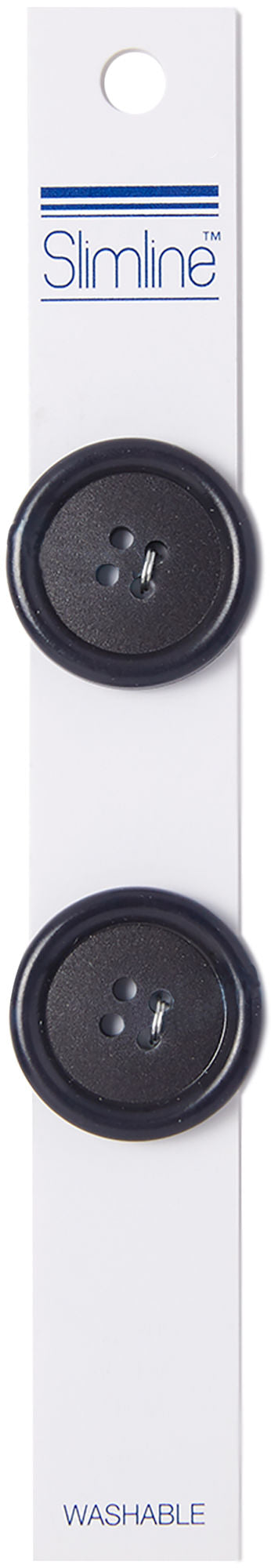 Slimline Buttons Series 1-Navy 4-Hole 5/8" 4/Pkg