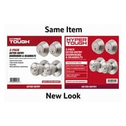 Hyper Tough Keyed Entry Tulip Style Doorknob and Deadbolt Double Combo pack, Stainless Steel Finish