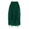 thumbnail image 7 of yillto Long Skirts for Women Pleated Layered Skirt Ladies Elegant Skirts Flowy Wedding Midi Skirt, 7 of 7