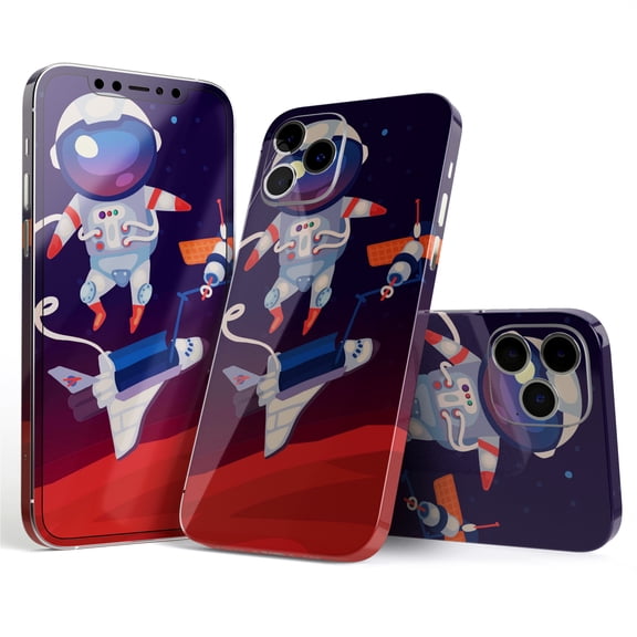 DesignSkinz Floating Cartoon Astranaut Full-Body Skin Decal Wrap Cover for iPhone 16