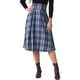 thumbnail image 1 of Falda Midi Vintage de Cuadros para Mujeres Inspire Chic con Cintura Alta Elástica L Azul Oscuro, 1 of 6