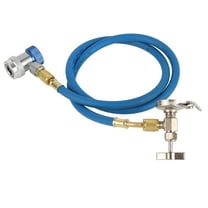 AC Recharge Hose With Gauge, Refrigerant Recharging Hose 90 Degree Quick Disconnect 1/4inSAE-1/4inSAE  For Air Conditioning