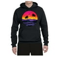thumbnail image 2 of Wild Bobby, Tropical Paradise Beach Sunset, Streetwear, Unisex Graphic Hoodie Sweatshirt, Black, X-Large, 2 of 3