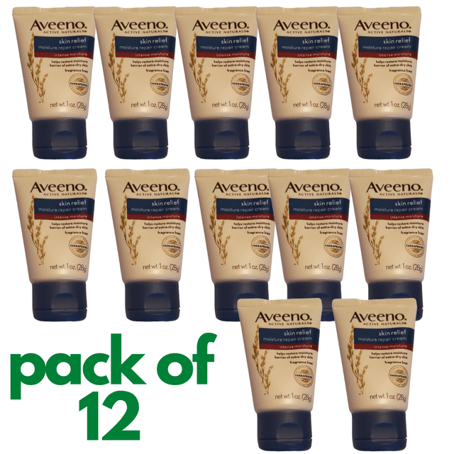 Paquete de 12 lociones Aveeno para aliviar la piel