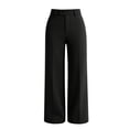 thumbnail image 2 of Lmueinov High Waist Work Pants for Women Solid Straight Leg Stretchy Business Casual Comfortable Office Work Trousers 2026 Trendy Everyday Office Wear Pants, 2 of 4