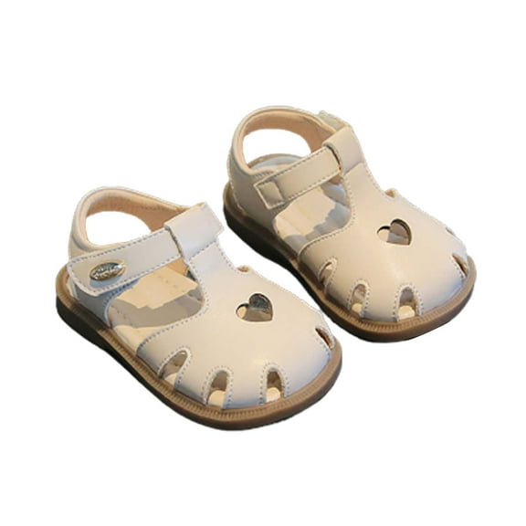 Otqutp Kids Summer Sandals Summer Solid Color Soft Bottom Lightweight Breathable Non Slip Children's Cute Beach Sandals