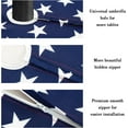 thumbnail image 5 of Fourth of July Outdoor Tablecloth with Umbrella Hole Memorial Day Patriotic Table Cloth American Flag, Stars Partio Table Cloths with Zipper-60 x102 Rectangle, 5 of 6