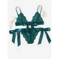 thumbnail image 4 of Lencería sexy de estilo europeo y americano, ropa interior sexy de mujer con lazo grande de tres puntos y abertura, 4 of 5