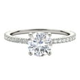 thumbnail image 2 of Mauli Jewels 1.75 Ct Halo Moissanite and Diamond Engagement Ring in 14K Gold, 4-Prong Setting, Perfect as Wedding or Promise Ring, 2 of 7