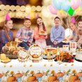 thumbnail image 4 of NWOKYZGH Fall Maple Leaf Pumpkin Thanksgiving Fall theme Disposable Paper Plates Tablecloth Paper Towel Party Set Decoration Supplies, 4 of 6