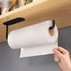 thumbnail image 1 of Portarrollos de papel higiénico de pared de acero inoxidable para baño y armario, diseño que ahorra espacio, color negro, 1 of 5
