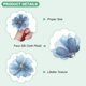 thumbnail image 2 of Uxcell 50 Paquete Cabezas de Flores Artificiales Cabeza de Ciruelo de Seda Falsa Azul, 2 of 7