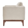 thumbnail image 4 of Weston Home Riley Linen Upholstered Accent Chair with Wood Legs, Beige, 4 of 5