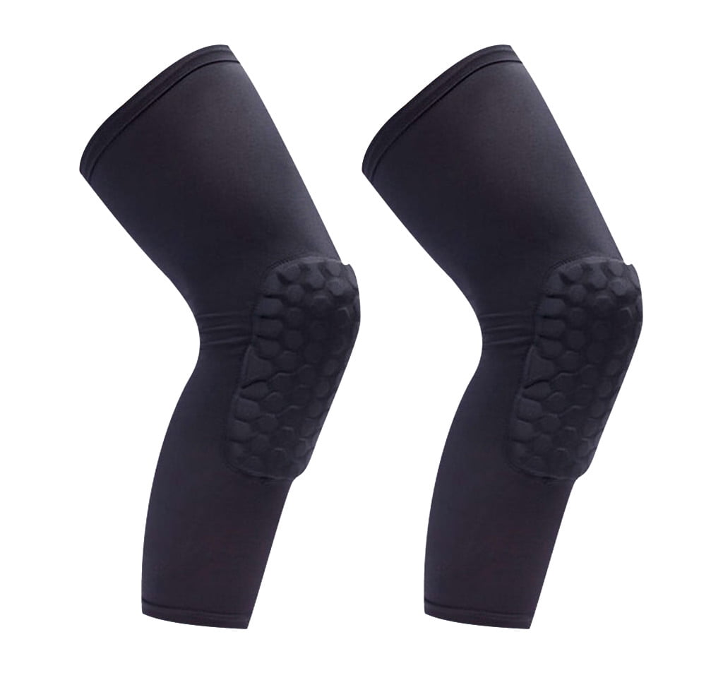 Basketball Leg Knee Pad Long Sleeve Protector Gear Crashproof Antislip M L XL 