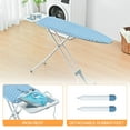 thumbnail image 7 of KK KINGRACK Ironing Board, Portable Iron Board with Hanger & Iron Rest, 7 Adjustable Heights, Blue, 43x13", 7 of 7