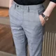 thumbnail image 5 of Pantalones de traje para hombre de corte ajustado, pantalones elásticos trenzados para negocios, pantalones de vestir para hombre, pantalones chinos para hombre, verano 2024 en adelante, 5 of 5