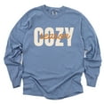 thumbnail image 4 of Cozy Season Layered Cursive - Women's Garment Dyed Long Sleeve Graphic T-Shirt, 4 of 13