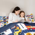 thumbnail image 4 of Castle Fairy Kawaii Colorful Car Bedding Comforter Set,Cute City Streets King Bedding Sets, 4 of 8