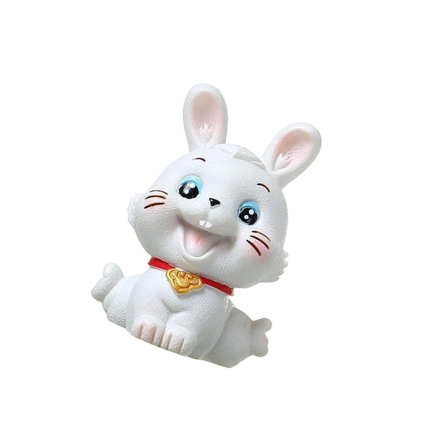 Chinese Rabbit Statue Bunny Figurine Craft for Holiday Store Bookshelf Decoration Small Bunny Bunny Sculpture Decoration Sitting
