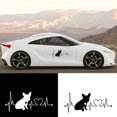 thumbnail image 1 of SPRING PARK French Bulldog Heartbeat Car Bumper Window Sticker Reflective Decorative Decal, 1 of 7