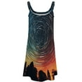 thumbnail image 4 of Ladies' Summer Dress Beach Sleeveless Galaxy Star Outer Space T-shirt Vest Sun Skirt, 4 of 8