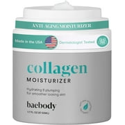 Baebody Critically Acclaimed Vegan Collagen Moisturizer for Face, Collagen Cream for Men & Women, Anti Aging Moisturizer, Firming Collagen Face Cream, Day/Night Collagen Cream for Face, 1.7 fl oz