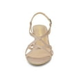 thumbnail image 6 of BLISSFUL STEP Women's Slingback Strappy Stiletto Heels Sandals Nude 8.5, 6 of 7