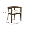 thumbnail image 3 of Christopher Knight Home Scandinavian Upholstered Dining Chairs, Open-Back, Solid Wood Frame, Beige, Set of 2, 3 of 9