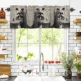 thumbnail image 3 of Funny Animal Valances for Windows Dairy Cow Sitting on Toilet Playing Phone Rod Pocket Curtain Valance Window Treatment Short Curtains for Kitchen Living Room, 60"x18", 3 of 5