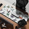 thumbnail image 2 of Long Mouse Pads for Desk,White Cartoon Dinosaurs Names Pattern Desk Mats on Top Of Desks, Desk Mouse Pad Extra Large with 3mm Non-Slip Base and Stitched Edge for Gaming,Office,Work,Home 35.4"x15.7", 2 of 6