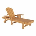 thumbnail image 2 of WestinTrends 2 Piece Adirondack Poly Reclining Chaise Lounge With Arms & Wheels, Teak, 2 of 5