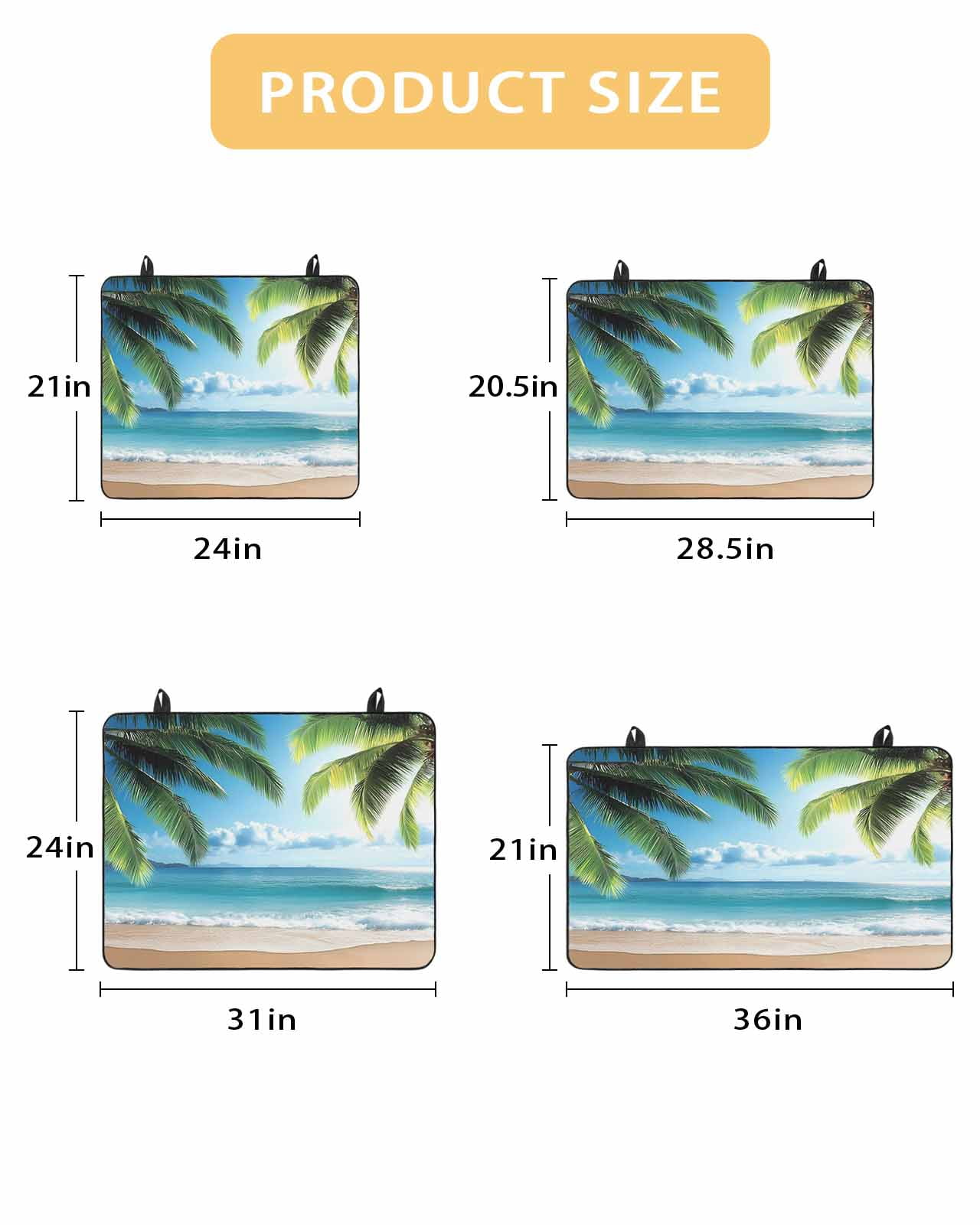 nqOlkjepod Large Induction Cooktop Protector Mat 36"x21", Beach Ocean Stove Top Covers for Electric Stove, Summer Blue Sky Botanical Tree Leaves Stove Burner Cover Mats, Glass Top Stove Cover