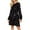 Black_002, variant on Elegant Sequin Glitter Mini Dress for Women Long Sleeve Crewneck Party Attire Black M