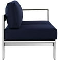 thumbnail image 2 of Silver Navy Shore Outdoor Patio Aluminum Right-Arm Loveseat, 2 of 4