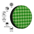 thumbnail image 5 of XMXY Plaid Green Shamrocks Spare Tire Cover，Universal Waterproof Cover for Jeep RV Tire Wheel Protection 14 inch, 5 of 8