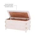 thumbnail image 3 of Linon Zana Cedar Lined Storage Chest with Rope Detail in White Distressed Wood, 3 of 20