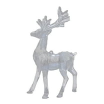 Acrylic Christmas Reindeer Figurines, Clear Deer Ornaments for Table Centerpiece, Glass-like Animal Collectibles Home Decor