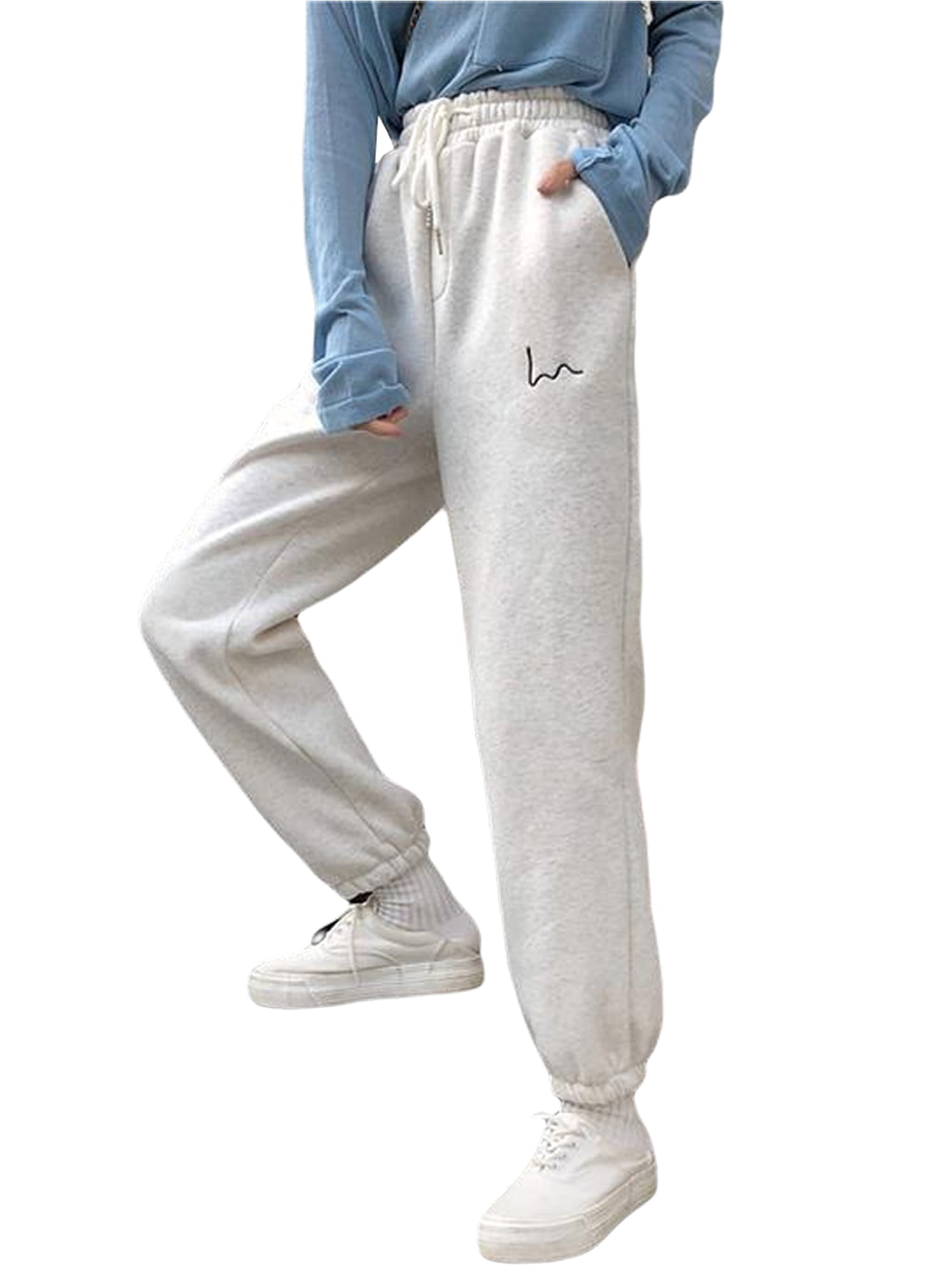 high waisted baggy sweatpants