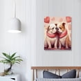 thumbnail image 3 of Nawypu  Valentine's Day Square  On Canvas Wll Art Pet Dog Romantic Love Hearts Pictures Print Artwork with Framed Ready to Hang for Bedroom/Living Room/Office Decor, 3 of 4